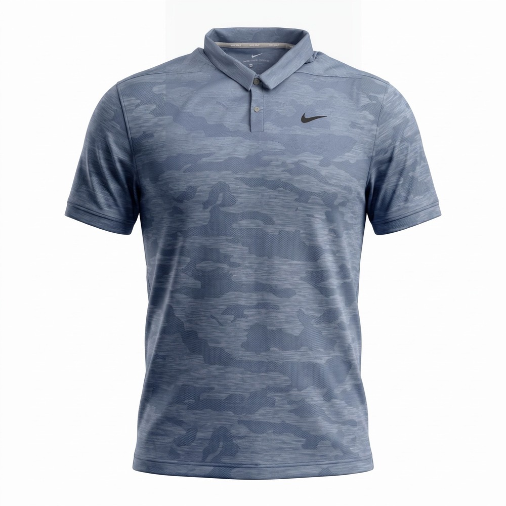 Nike Golf Zonal Cooling Polo Shirt Mens XL Blue Camo AR2819-460 Short Sleeve